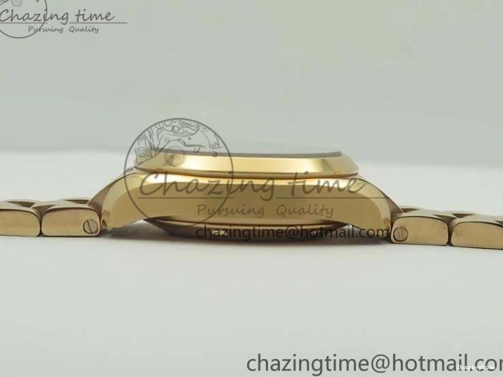 0418 Bright Aqua Terra Ladies 35mm RG V6F Best Edition Brown Dial On RG Bracelet A 8101